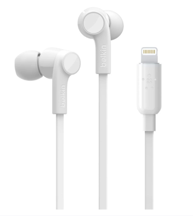 ROCKSTAR IN-EAR HEADPHONES WITH LIGHTNING CONNECTOR - WHITE