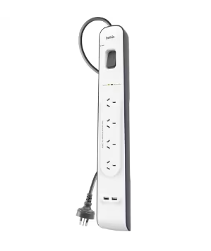 4 Outlet with 2M Cord with 2 USB Ports
