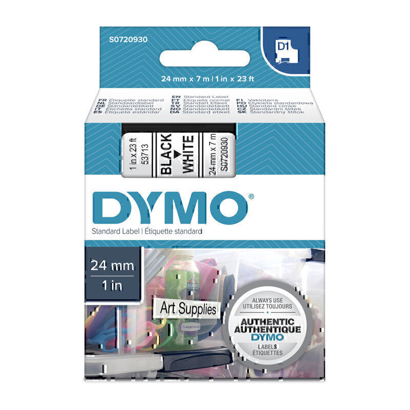 Dymo Blk on Wht 24mmx7m Tape - Digico